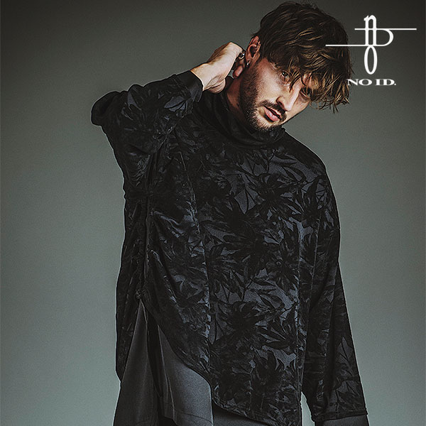 2025 冬 先行予約 12月上旬入荷予定 NO ID. BLACK ノーアイディー レイヤードタートルネックBIG-PO カットソー 送料無料 atftps