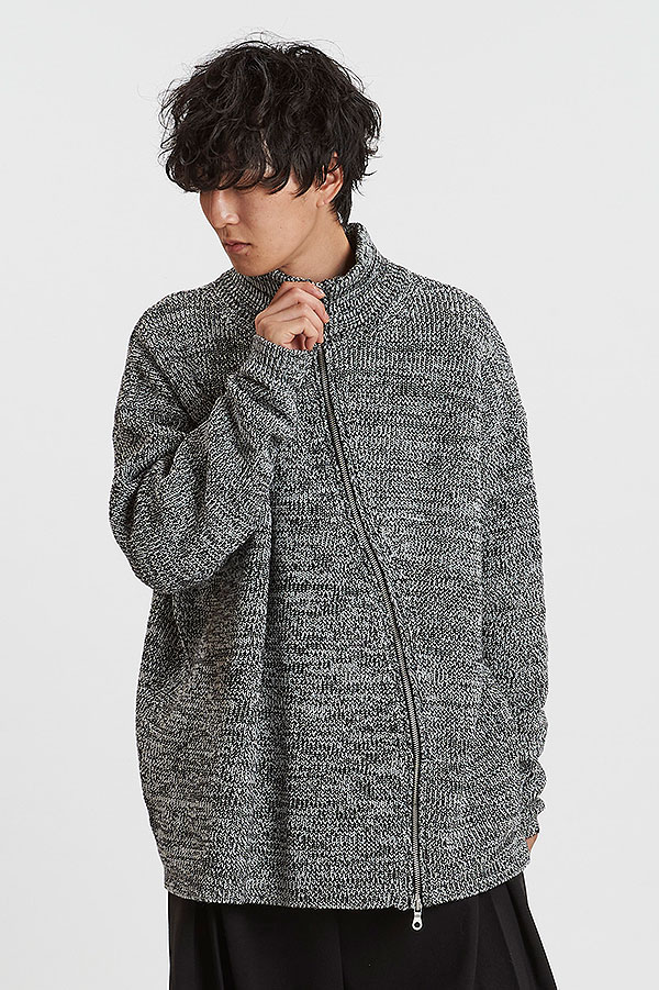 30％OFF SALE セール NO ID. BLACK ノーアイディー アシンメトリ-ドライバーズニットCD カーディガン ニット 送料無料 atftps