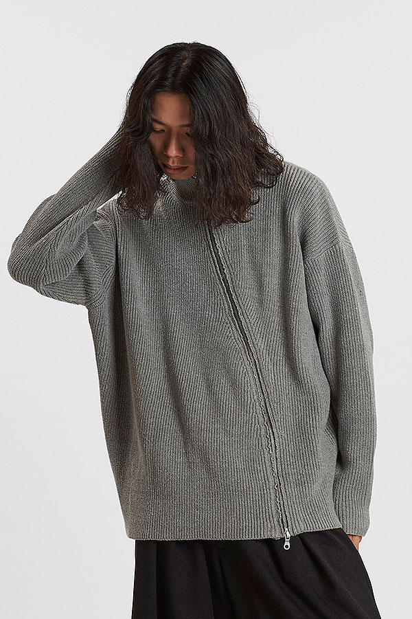 30％OFF SALE セール NO ID. BLACK ノーアイディー アシンメトリ-ドライバーズニットCD カーディガン ニット 送料無料 atftps