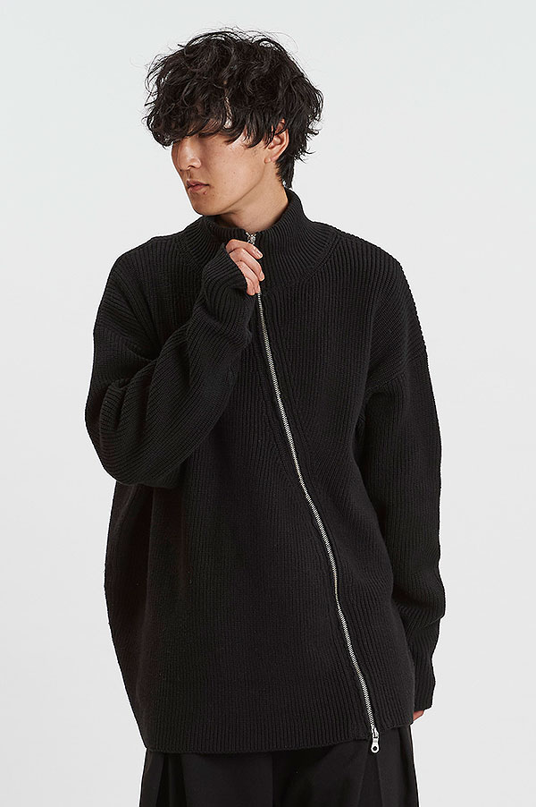 30％OFF SALE セール NO ID. BLACK ノーアイディー アシンメトリ-ドライバーズニットCD カーディガン ニット 送料無料 atftps