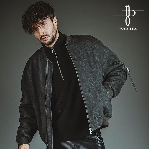 2025 冬 先行予約 11月上旬入荷予定 NO ID. ノーアイディー アンイーブンプリントBIG MA-1BLZ ジャケット キャンセル不可 atfjkt