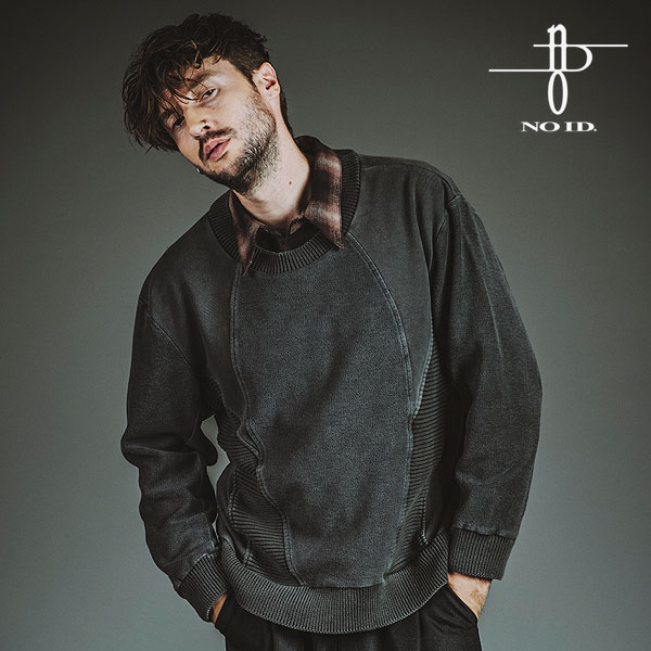 2025 冬 先行予約 11月下旬入荷予定 NO ID. ノーアイディー チェンジングニットBIG-PO メンズ ニット 送料無料 キャンセル不可 atftps