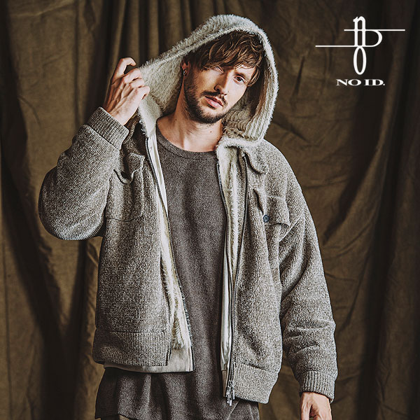 40％OFF SALE セール NO ID. ノーアイディー フェイクファーストレッチZIPパーカ メンズ パーカー ジップパーカー atftps