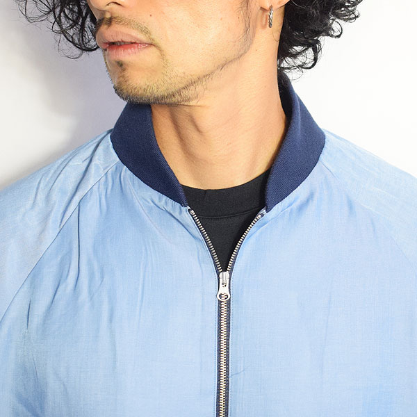 50％OFF SALE セール COACERVATE コアセルベート MA-1タイプ ラグランジャケット -SAX- ジャケット atfjkt