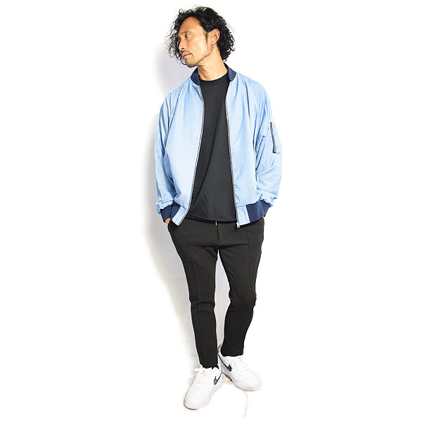 50％OFF SALE セール COACERVATE コアセルベート MA-1タイプ ラグランジャケット -SAX- ジャケット atfjkt