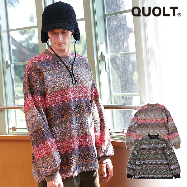 50％OFF SALE セール QUOLT クオルト FABRE KNIT メンズ ニット 送料無料 atftps
