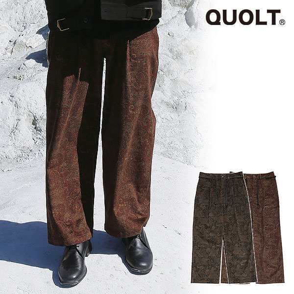 2024 秋冬 先行予約 9月上旬〜中旬入荷予定 QUOLT クオルト ADEL PANTS メンズ パンツ 送料無料 キャンセル不可 atfpts