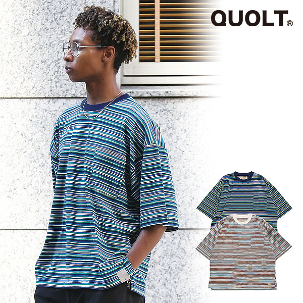QUOLT クオルト HOURS-BORDER CUTSEW メンズ Tシャツ atftpsの通販は