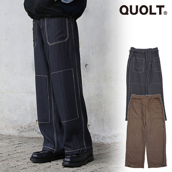 2025 秋冬 先行予約 9月上旬〜中旬入荷予定 QUOLT クオルト HERRING PANTS メンズ パンツ 送料無料 キャンセル不可 atfpts