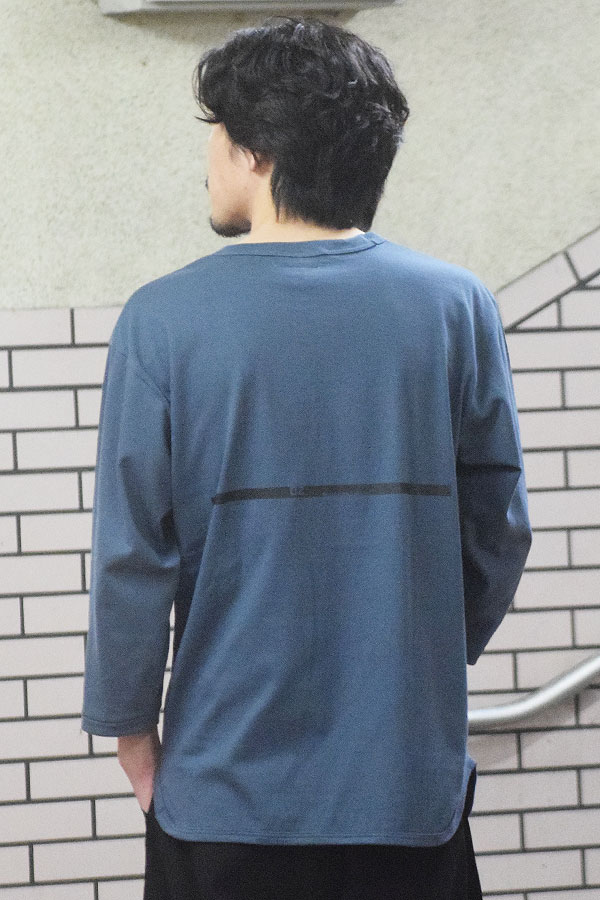 QUOLT×ARTIF 20th Anniversary クオルト BACK LINE 3/4 SLEEVE TEE -NAVY- メンズ Tシャツ 7分袖 別注 コラボレーション atftps