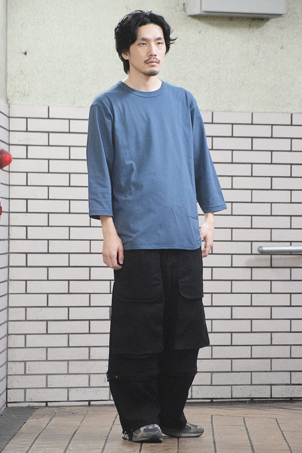 QUOLT×ARTIF 20th Anniversary クオルト BACK LINE 3/4 SLEEVE TEE -NAVY- メンズ Tシャツ 7分袖 別注 コラボレーション atftps