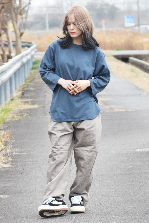 QUOLT×ARTIF 20th Anniversary クオルト BACK LINE 3/4 SLEEVE TEE -NAVY- メンズ Tシャツ 7分袖 別注 コラボレーション atftps