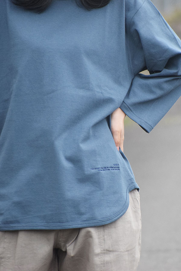 QUOLT×ARTIF 20th Anniversary クオルト BACK LINE 3/4 SLEEVE TEE -NAVY- メンズ Tシャツ 7分袖 別注 コラボレーション atftps