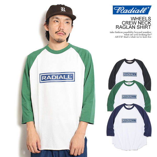 20％OFF SALEセール RADIALL ラディアル WHEELS - CREW NECK RAGLAN SHIRT Tシャツ 7分袖 ラグランTシャツ atftpsの通販は 8,518円