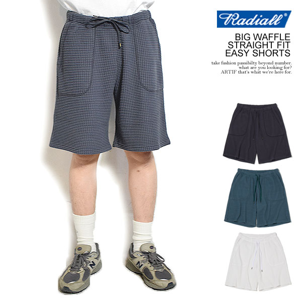 20％OFF SALE セール RADIALL ラディアル BIG WAFFLE - STRAIGHT FIT EASY SHORTS パンツ ショートパンツ ワッフル生地 atfpts