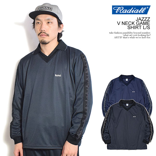 20％OFF SALE セール RADIALL ラディアル JAZZZ - V NECK GAME SHIRT L/S シャツ 長袖 ゲームシャツ メッシュジャージ atftps