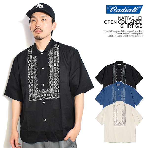 RADIALL ラディアル NATIVE LEI - OPEN COLLARED SHIRT S/S radiall メンズ シャツ 半袖 オープンカラーシャツ 送料無料 atftps