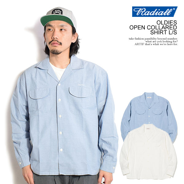 20％OFF SALE セール RADIALL ラディアル OLDIES - OPEN COLLARED SHIRT L/S シャツ 長袖 オープンカラー 送料無料 atftps
