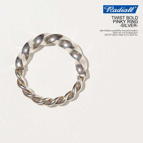 RADIALL ラディアル TWIST BOLD - PINKY RING -SILVER- radiall メンズ リング ピンキーリング 指輪 atfaccの通販は