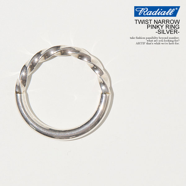 RADIALL ラディアル TWIST NARROW - PINKY RING -SILVER- radiall メンズ リング ピンキーリング 指輪 atfacc