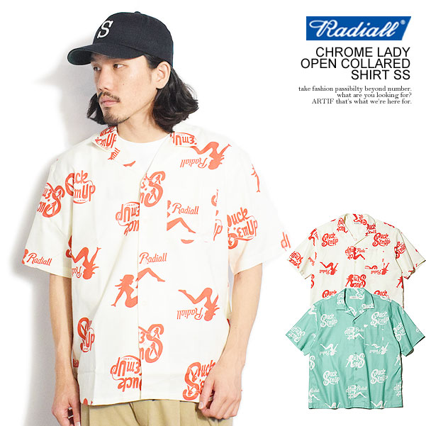50％OFF SALE セール RADIALL ラディアル CHROME LADY - OPEN COLLARED SHIRT S/S radiall シャツ 半袖 総柄シャツ atftps