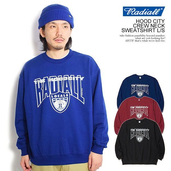 40％OFF SALE セール RADIALL ラディアル HOOD CITY - CREW NECK SWEATSHIRT L/S radiall  クルーネック 送料無料 atftps
