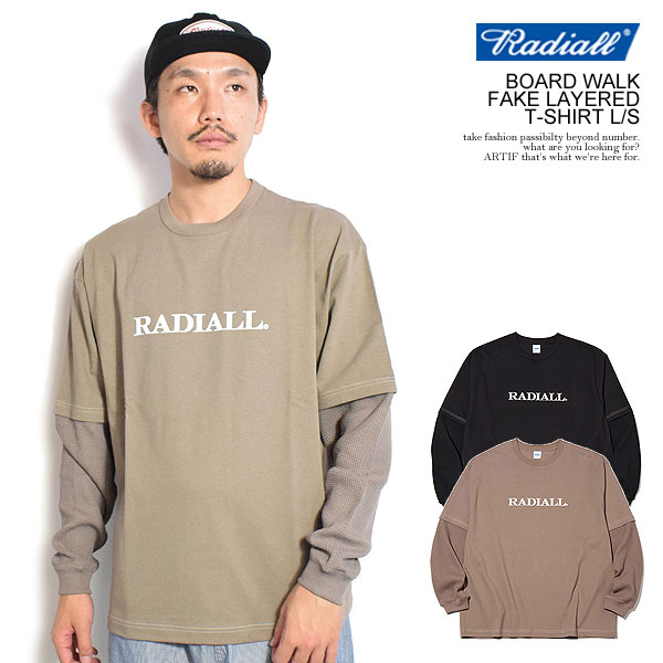 RADIALL ラディアル BOARD WALK - FAKE LAYERED T-SHIRT L/S radiall メンズ Tシャツ 長袖 ロンT フェイクレイヤード atftps