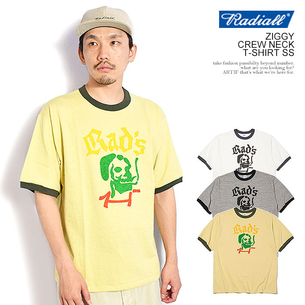 RADIALL ラディアル ZIGGY - CREW NECK T-SHIRT S/S radiall メンズ Tシャツ 半袖 リンガーTシャツ 送料無料 ストリート atftps