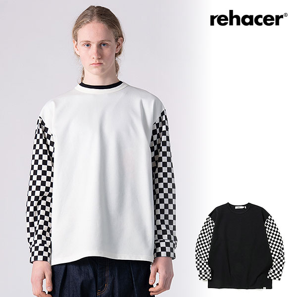 2026 秋冬 vol.1 先行予約 9月上旬〜中旬入荷予定 rehacer レアセル Checker Bloom Long CS Tシャツ 送料無料 キャンセル不可 atftpsTシャツ
