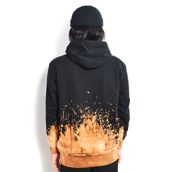 40％OFF SALE セール reversal リバーサル BLEACH HOODIE 2 -BLACK- メンズ パーカー プルオーバー ブリーチ加工 atftps