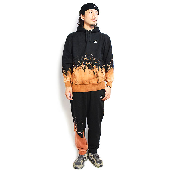 40％OFF SALE セール reversal リバーサル BLEACH HOODIE 2 -BLACK- メンズ パーカー プルオーバー ブリーチ加工 atftps