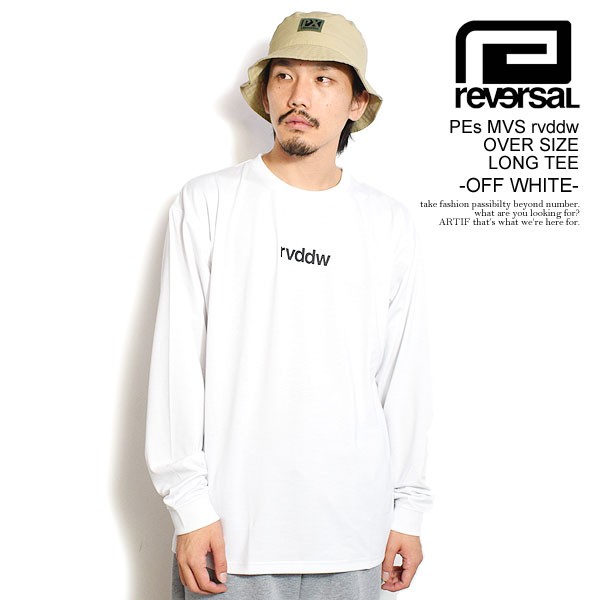 reversal リバーサル PEs MVS rvddw OVER SIZE LONG TEE -OFF WHITE- メンズ Tシャツ ロンT atftps