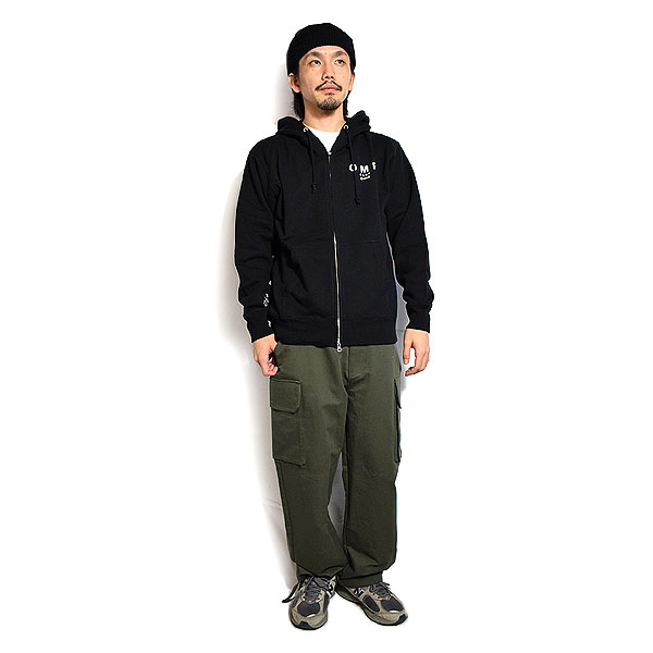 30％OFF SALE セール reversal リバーサル OMR ZIP SWEAT HOODIE -BLACK- メンズ パーカー ジップパーカー 裏パイル atftps