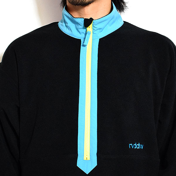 30％OFF SALE セール reversal リバーサル HALF ZIP COLOR FLEECE JACKET -BLACK- ジャケット フリース ハーフジップ atfjkt