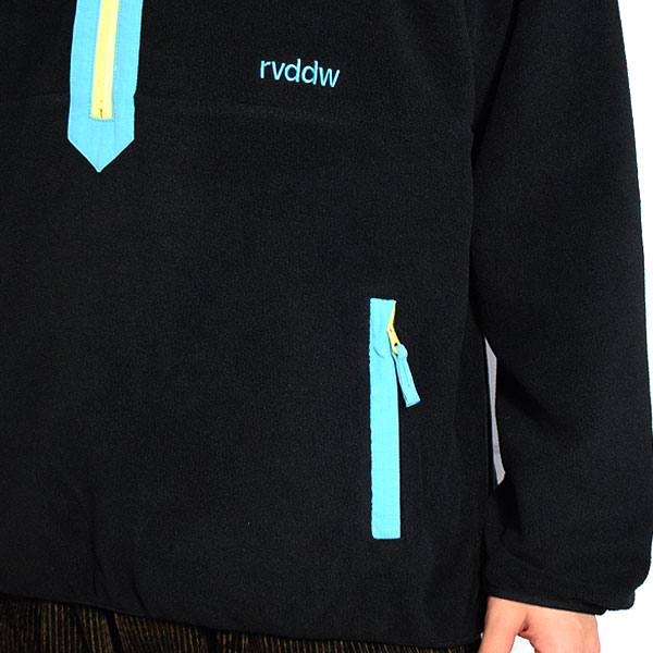 30％OFF SALE セール reversal リバーサル HALF ZIP COLOR FLEECE JACKET -BLACK- ジャケット フリース ハーフジップ atfjkt