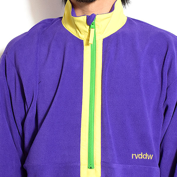 30％OFF SALE セール reversal リバーサル HALF ZIP COLOR FLEECE JACKET -PURPLE- ジャケット フリース ハーフジップ atfjkt