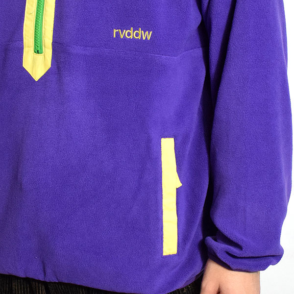 30％OFF SALE セール reversal リバーサル HALF ZIP COLOR FLEECE JACKET -PURPLE- ジャケット フリース ハーフジップ atfjkt