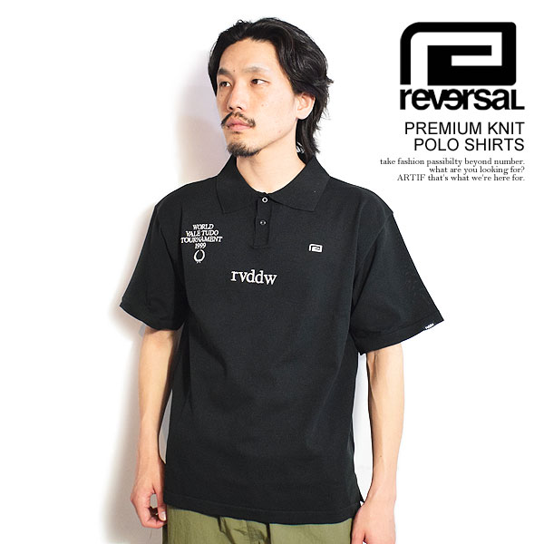 reversal リバーサル PREMIUM KNIT POLO SHIRTS メンズ ポロシャツ 半袖 ニットポロ スポーツ ジムウェア rvddw 送料無料 atftpsの通販は