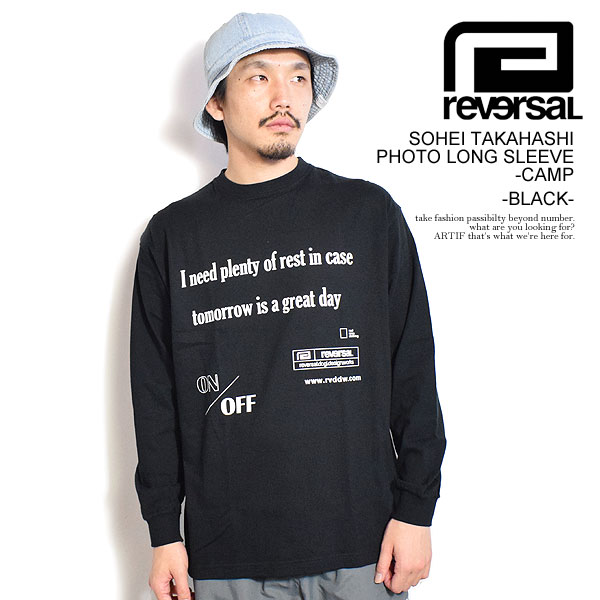 reversal リバーサル SOHEI TAKAHASHI PHOTO LONG SLEEVE -CAMP -BLACK- メンズ Tシャツ 長袖 ロンT スポーツ rvddw atftps
