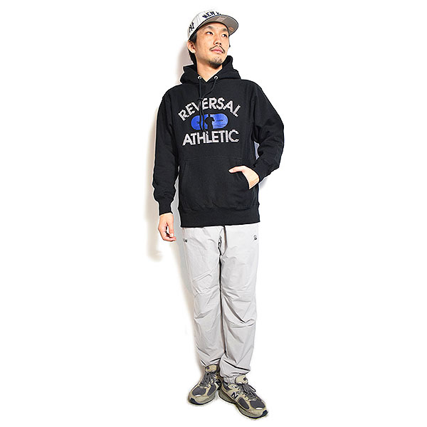 reversal リバーサル reversal ATHLETIC SWEAT HOODIE -BLACK- メンズ パーカー プルオーバー スウェット ヘビーウェイト atftps