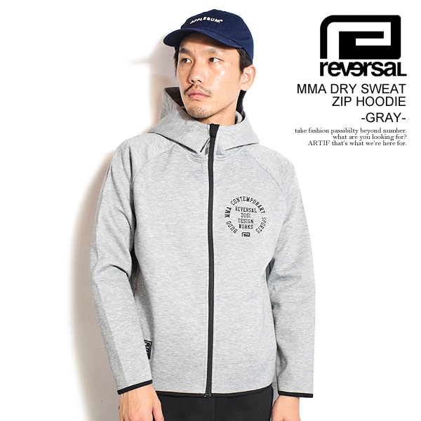 reversal リバーサル MMA DRY SWEAT ZIP HOODIE -GRAY- パーカー ジップパーカー ドライパーカー ダンボールニット atftps