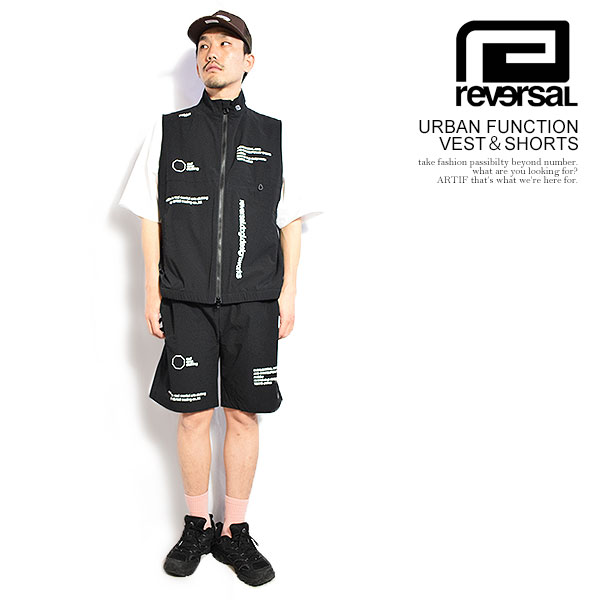 reversal リバーサル URBAN FUNCTION VEST&SHORTS メンズ セットアップ ベスト ショートパンツ 送料無料 ストリート atfset