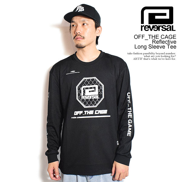 reversal × OFF_THE GAME リバーサル OFF_THE CAGE Reflective Long Sleeve Tee メンズ Tシャツ 長袖 ロンT オフザケージ atftps