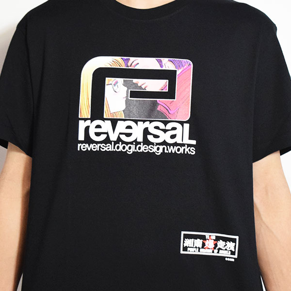 reversal リバーサル 湘南爆走族 × rvddw EGUCHI AND YOSHIKO TEE -BLACK- Tシャツ 半袖 湘南爆走族 湘爆 江口洋助 コラボ atftps