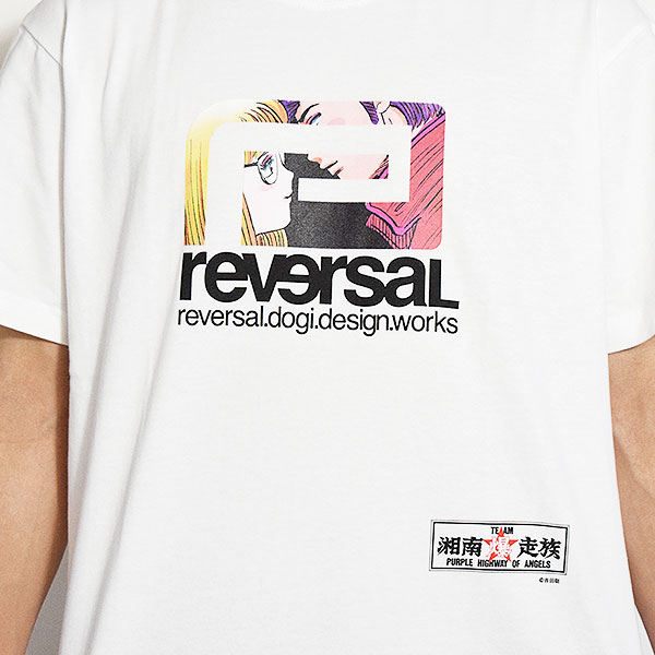 reversal リバーサル 湘南爆走族 × rvddw EGUCHI AND YOSHIKO TEE -WHITE- Tシャツ 半袖 湘南爆走族 湘爆 江口洋助 コラボ atftps