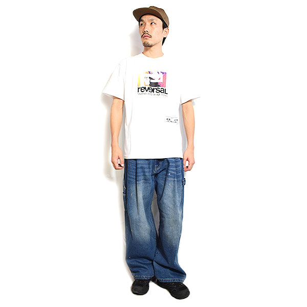 reversal リバーサル 湘南爆走族 × rvddw EGUCHI AND YOSHIKO TEE -WHITE- Tシャツ 半袖 湘南爆走族 湘爆 江口洋助 コラボ atftps