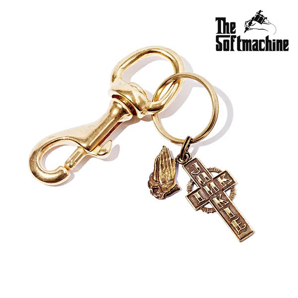 【受注生産商品 (3週間〜1ヶ月)】 SOFTMACHINE ソフトマシーン FAITH KEY CHAIN キーリング 送料無料 キャンセル不可 atfacc