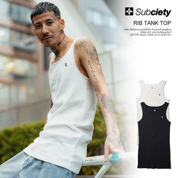 30％OFF SALE セール SUBCIETY サブサエティ RIB TANK TOP subciety