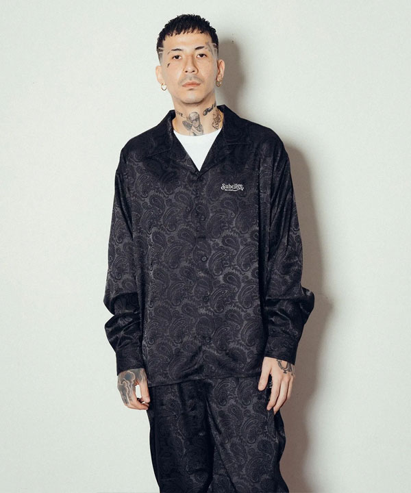 20％OFF SALE セール SUBCIETY サブサエティ Paisley open collar L/S shirt シャツ 長袖シャツ 総柄シャツ ペイズリー柄 atftps_2