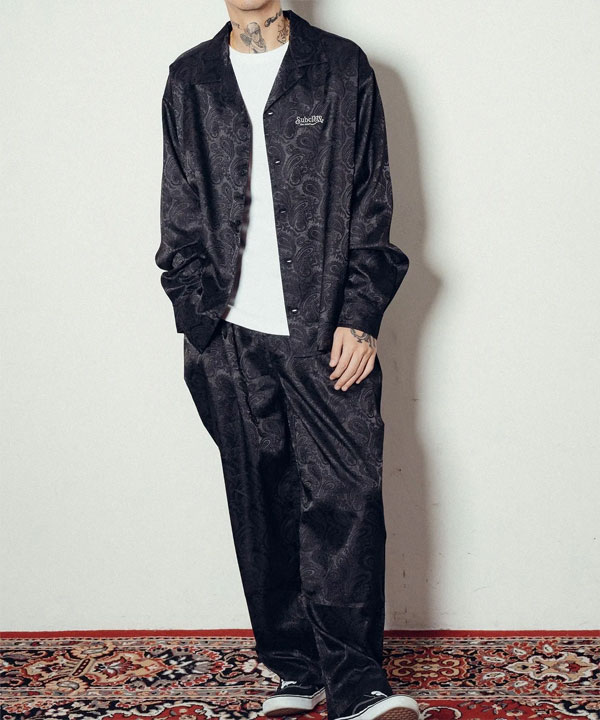 20％OFF SALE セール SUBCIETY サブサエティ Paisley open collar L/S shirt シャツ 長袖シャツ 総柄シャツ ペイズリー柄 atftps_3
